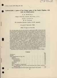 cover of Aspidomorphus, a Genus of New Guinea Snakes of the Family Elapidae, with Notes on Related Genera