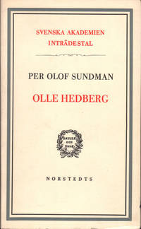 OLLE HEDBERG. Inträdestal i Svenska Akademien.