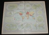 Mapping of the World" - Plate 1 from the 1920 Times Atlas, single sheet with numerous small historical World Maps from 450BC to 1921 including Herodotus, Strabo, Mela, Ptolemy and Ortelius maps