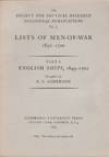 Lists of Men of War, 1650 - 1700.