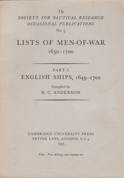 Lists of Men of War, 1650 - 1700.