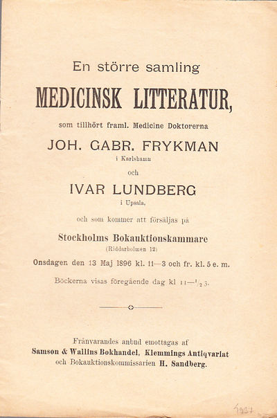 En större samling medicinsk litteratur, som…