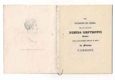 Nel ritorno da Roma del sig. cavaliere Pietro Benvenuti direttore dell'Accademia delle Belle Arti in Firenze Canzone.