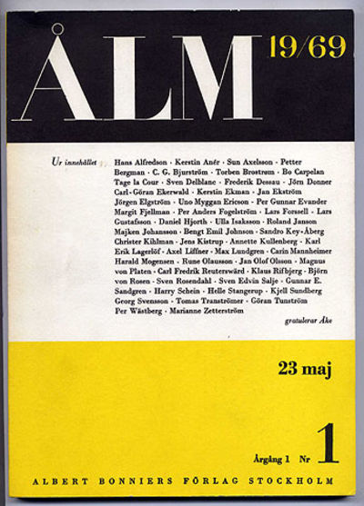 Åkes litterära magasin. 23 maj 1969.