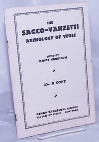 image of The Sacco-Vanzetti anthology of verse