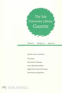 YALE UNIVERSITY LIBRARY GAZETTE.|THE