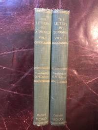 image of The letters of Sidonius Translated With Introduction And Notes Original Two Vol Set.
