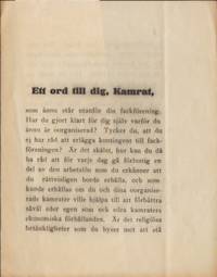 Ett ord till dig, Kamrat.