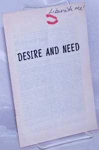 Desire and need by Bookchin, Murray - 1968