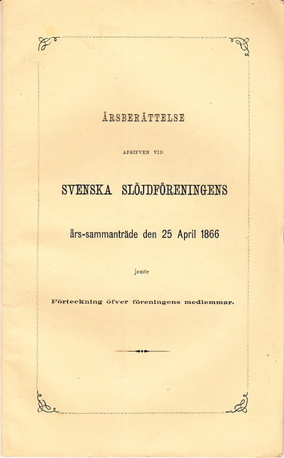 Årsberättelse afgifven vid Svenska…