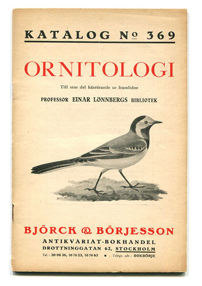 Björck & Börjesson. Katalog 369. Ornitologi, till…