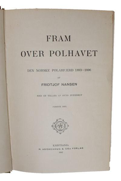 Fram over Polhavet. Den Norske Polarfærd 1893-96. Med et Tillæg af Otto Sverdrup. 2 vols. [PMM 384 - FARTHEST NORTH]. (photo 2)