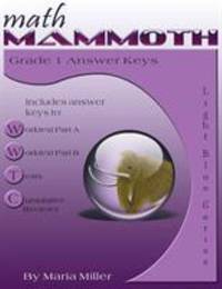 Math Mammoth Grade 1 Answer Keys