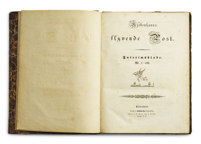 I. A: Ogsaa et Forsvar for Qvindens höie Anlæg. II. B: Kjøbenhavnspostens Morgenbetragtninger i Nr. 43 + III. B: Om Fædrelandets Polemik + IV. S. KIERKEGAARD: Til Hr. Orla Lehman. [printed in: Kjøbenhavns flyvende Post, Interimsblad Nr. 34, 76, 82/83 ... - [VERY RARE FIRST PRINTINGS OF KIERKEGAARD'S FIRST FOUR PUBLICATIONS] (photo 4)