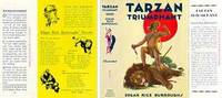 image of Tarzan Triumphant (facsimile dust jacket for the first Grosset & Dunlap book edition-JACKET ONLY; NO BOOK)