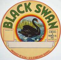 'Black Swan. Shipped by Simons & French Co. Inc New York City'. Color barrel label