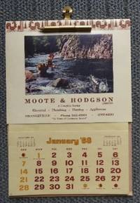 image of 1968 COOKING CLUB CALENDAR - ADVERTISING PIECE FOR MOOTE & HODGSON LIMITED, ORANGEVILLE, ONTARIO.