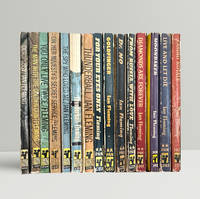 Full Set of James Bond Pan Paperbacks - Including Rare Unpriced OHMSS and Thunderball with Letter