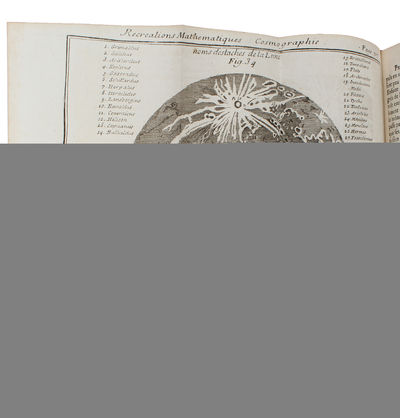 Recreations mathematiques et physiques, qui contiennent plusieurs problemes d'aritmetique, de geometrie, de musique, d'optique, de gnomonique, de cosmographie, de mecanique, de pyrotechnie, et de physique. Nouvelle edition. 4 vols. - [FOUNDING THE GENRE "RECREATIONAL MATHEMATICS"] (photo 4)