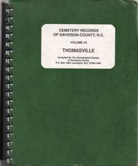 cover of Cemetery Records of Davidson County, N. C (North Carolina) Volume 7 Thomasville