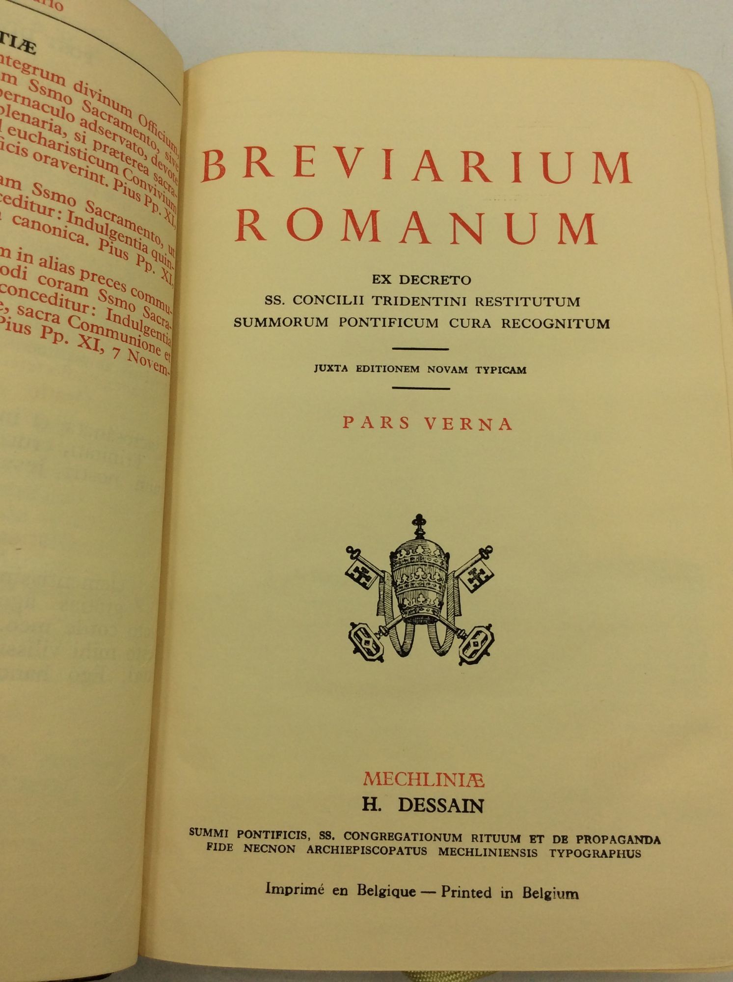 BREVIARIUM ROMANUM: complete 4 volume set by Roman Catholic Church