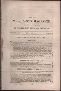 Hunt's Merchants' Magazine. Volume XXXI, No. 2. August 1854