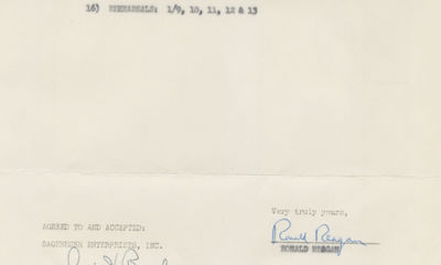 Ronald Reagan Signs on to Appear in Milton Berle's Popular Texaco Star Theater in 1953