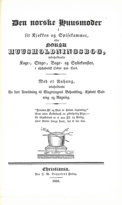 Trykt som hilsen til venner av J. W. Cappelens…