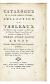 Catalogue de la riche, rare et célebre Collection de Tableaux…qui formoient le Cabinet de feu…dont la Vente se fera en argent de change, le Lundi 18 Juillet 1785, & jours suivans…