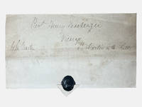 Address panel addressed and signed by English Romantic artist, John Martin (1789-1854)