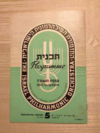 Israel Philharmonic Orchestra Program de Erich Leinsdorf - 1955