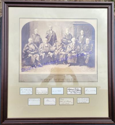 Signatures Of Waite Supreme Court Who Oversaw Rulings After The Civil War