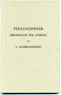 Philosophisk bibliologie för Sverige. Tranås,…