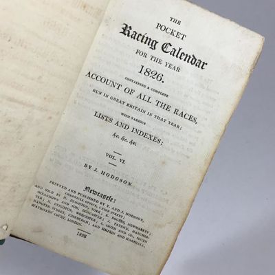 The Pocket Racing Calendar for the Year 1826.