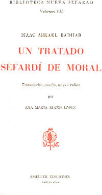 image of Tratado sefardi de moral