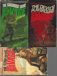 image of "DOC SAVAGE" NOVELS 3- VOLUMES: # 18 The Sargasso Ogre / # 25 The Devil's Playground / # 88 The Roar Devil