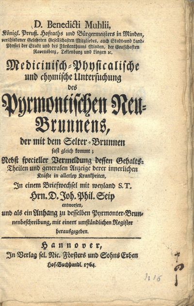 Benedicti Muhlii : Medicinisch-Physicalische und…