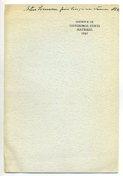 Litteratur om Göteborgs stift och dess…