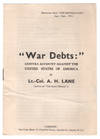 War Debts:" Contra Account Against the United States of America