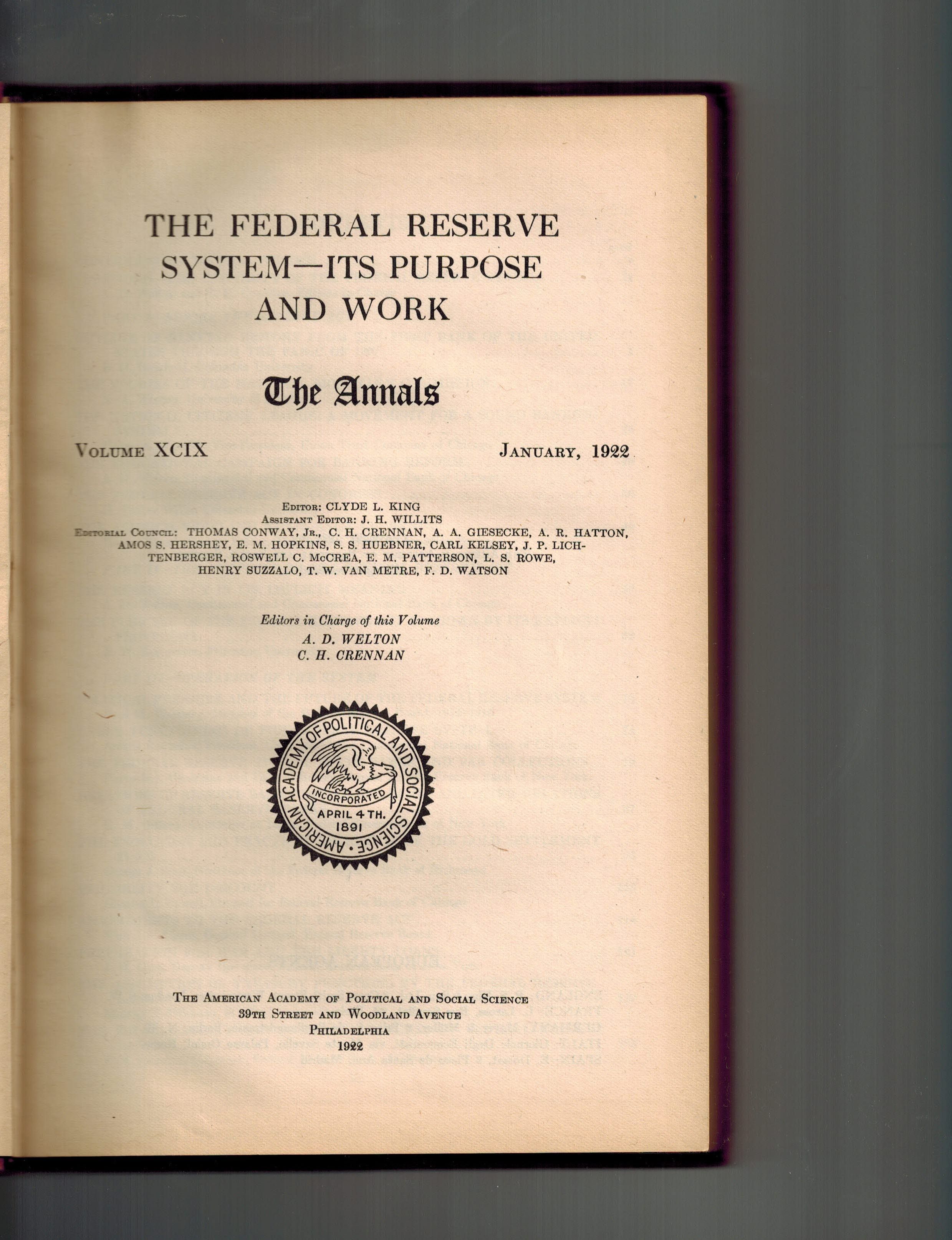 The Federal Reserve System Its Purpose And Work The