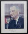 Lyndon B. Johnson Signs A Large Color Picture To A Fellow Texan, Senator John Tower