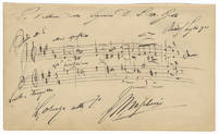 Autograph musical quotation signed "E Mascheroni" from his opera Lorenza