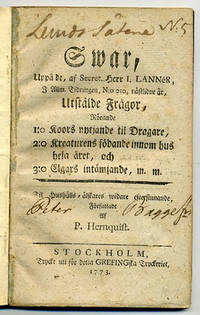 Swar, uppå de, af secret. herr I. Lannér, i Allm.…