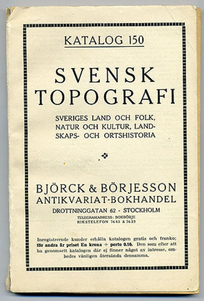 Björck & Börjesson. Katalog 150. Svensk…