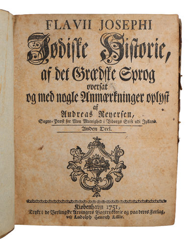 Jødiske Historie, af det Grædske Sprog oversat og med nogle Anmærkninger oplyst af Andreas Reyersen. 3 vols. (photo 3)
