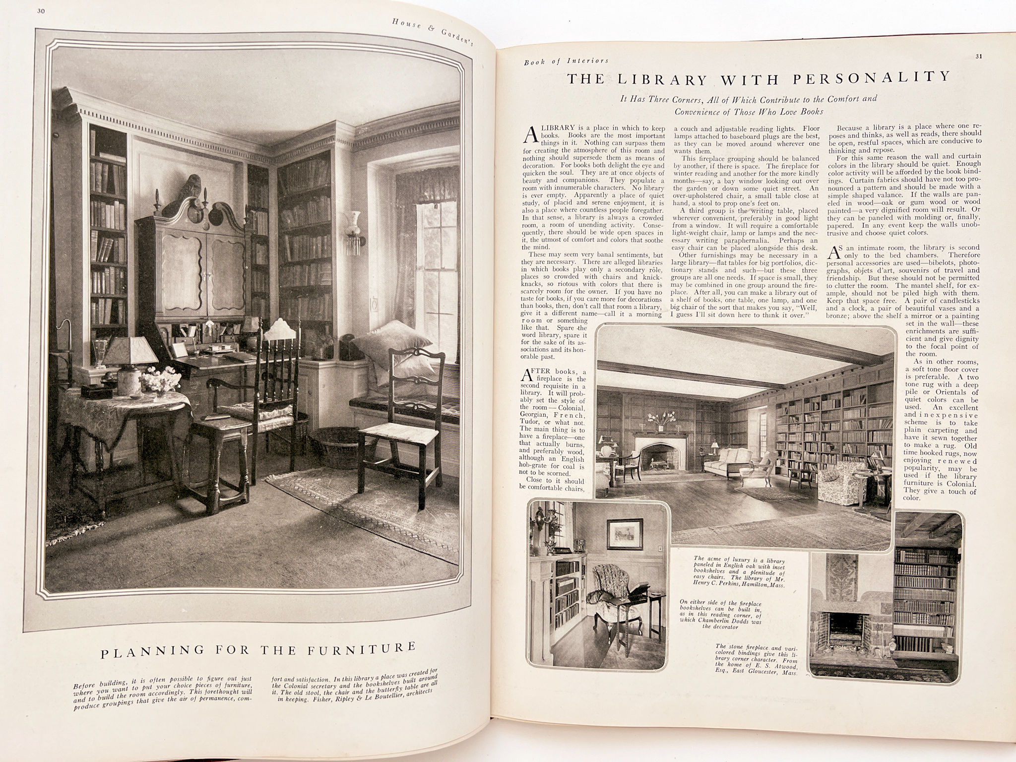 House &amp; Garden&rsquo;s Book of Interiors by Wright, Richardson 
