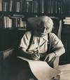 Photograph of Albert Einstein in his Study