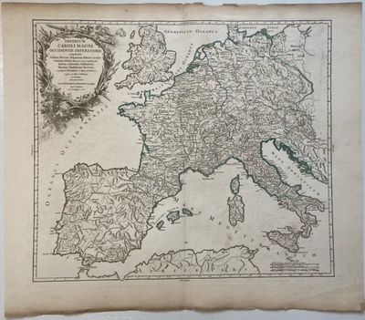 1752. Map. Engraving with original hand coloring. Image measures 19