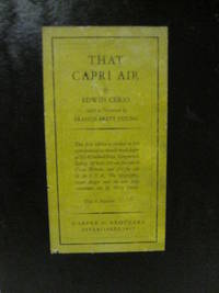 That Capri Air  by Edwin Cerio, With a Foreword by Francis Brett Young