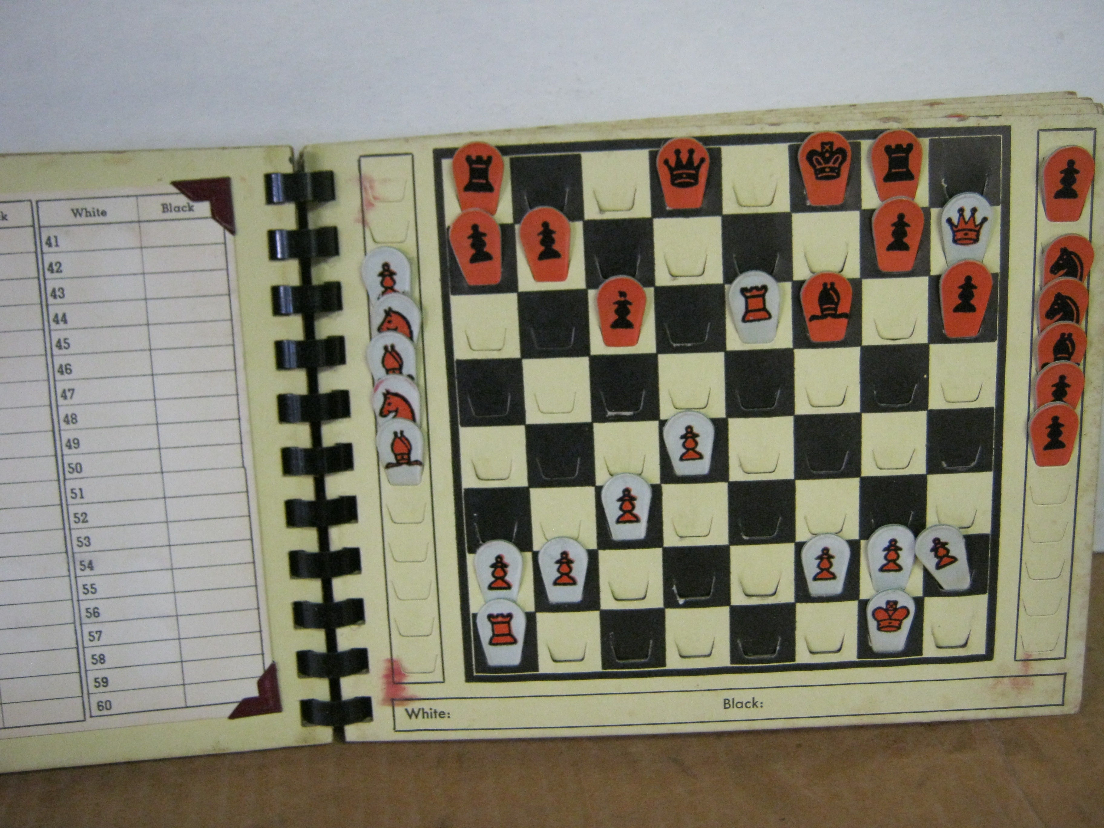 BIBLIO Postal Chess Recorder Album Six Complete Chess Sets for